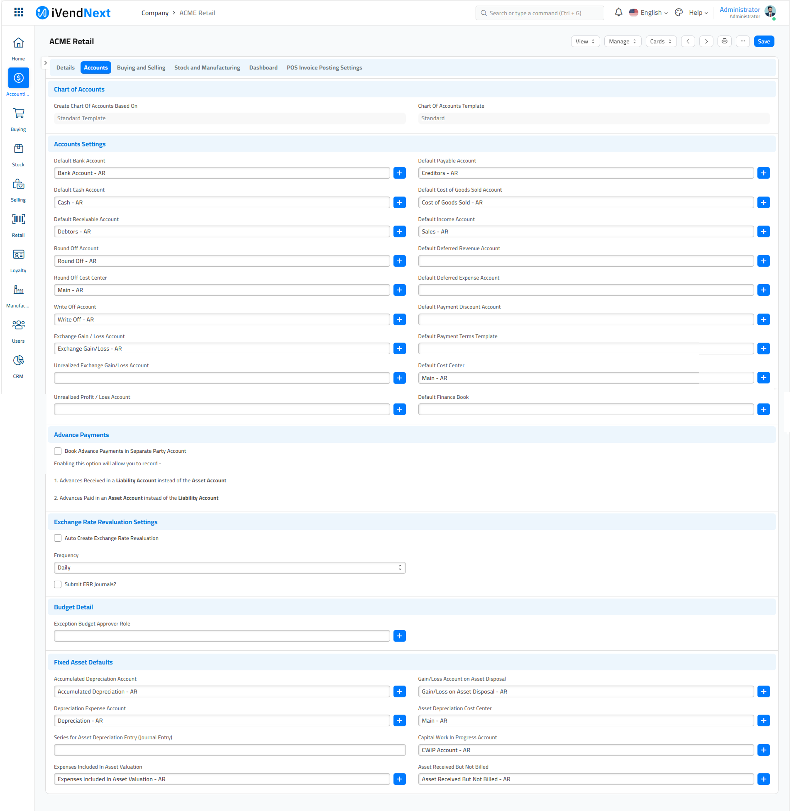 Company - Accounts